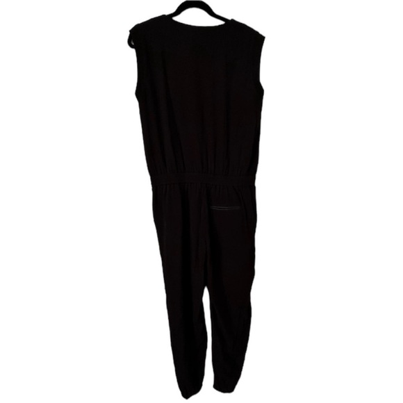 J. Crew Asymmetric Zip Jumpsuit In Black Womens 6 Sleeveless - Picture 3 of 8